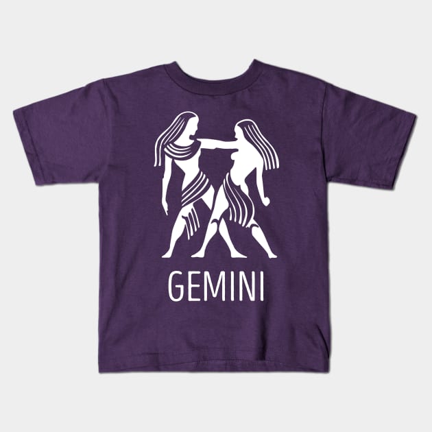 Astrological Zodiac Tee Shirts - Gemini the Twins Kids T-Shirt by Nonstop Shirts